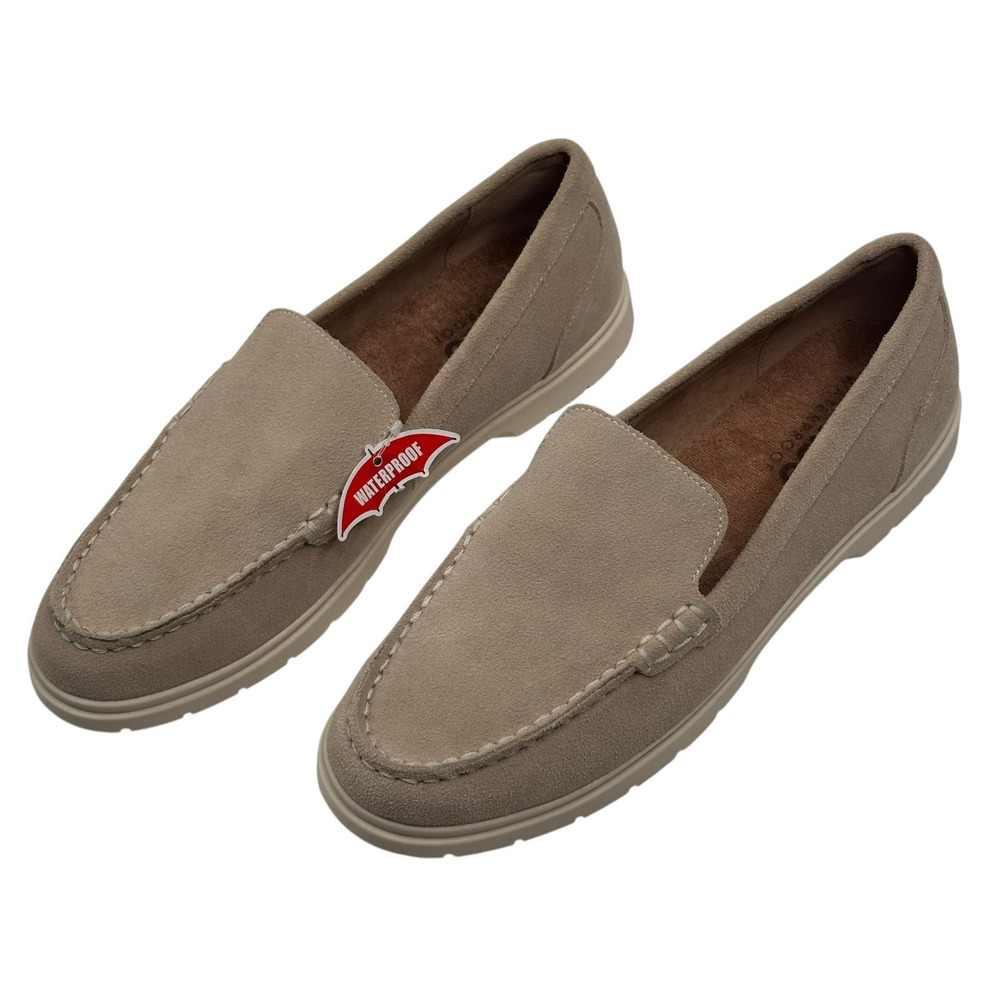 Blondo Arianna Almond Suede Waterproof Moc Toe Loafer Womens 9M New MSRP $119
